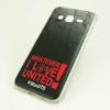 Твърд гръб за Samsung Galaxy J3 - тъмно сив / Whatever I Love United