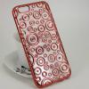 Силиконов калъф / гръб / TPU за Apple iPhone 6 Plus / iPhone 6S Plus - прозрачен с кръгове / Rose Gold 