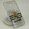 Твърд гръб за Samsung Galaxy J3 - сив / Real Madrid