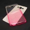 Силиконов калъф / гръб / TPU 2in1 за Samsung Galaxy Grand Prime G530 - прозраченo и цикламено / брокат