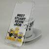 Твърд гръб за Apple iPhone 5 / iPhone 5S / iPhone SE - прозрачен / Minions / Meet Stuart Kevin & Bob