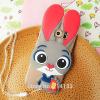 Силиконов калъф / гръб / TPU 3D за Samsung Galaxy S6 G920 - сив / Zootropolis