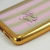 Луксозен силиконов калъф / гръб / TPU за Huawei P9 Lite - прозрачен Victoria`s Secret / златист кант