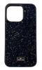 Луксозен твърд гръб Swarovski за Apple iPhone 15 (6.1) - черен / камъни