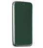 Луксозен кожен калъф Flip тефтер със стойка OPEN за Apple iPhone 13 Pro 6.1" - тъмно зелен