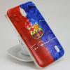 Силиконов калъф / гръб / TPU за HTC Desire 620 - Barcelona / синьо и червено
