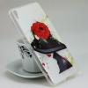 Силиконов калъф / гръб / TPU за Sony Xperia XA - момиче / шапка с цветя