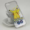 Твърд гръб за Apple iPhone 5 / iPhone 5S / iPhone SE - сив прозрачен / Pikachu / Pokemon