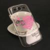 Твърд гръб за Samsung Galaxy S3 I9300 / Samsung S3 Neo i9301 - прозрачен / розови сърца / Victoria's Secret