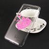 Силиконов калъф / гръб / TPU за Samsung Galaxy J7 2016 J710 - прозрачен / розови сърца / Victoria's Secret