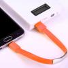 USB кабел за зареждане и пренос на данни / USB Data Charging Line за Apple iPhone 5 / iPhone 5S / iPhone 5C - оранжев / тип гривна