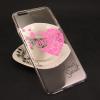 Твърд гръб за Apple iPhone 6 Plus / iPhone 6S Plus - прозрачен / розови сърца / Victoria's Secret
