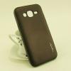 Луксозен силиконов калъф / гръб / TPU New Face за Samsung Galaxy J5 J500 - тъмно кафяв / имитиращ кожа