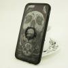 Твърд гръб със стойка за Apple iPhone 6 / iPhone 6S - черен / череп