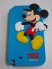 Силиконов калъф / гръб / TPU за Samsung Galaxy Note II / Note 2 N7100 - Mickey mouse син