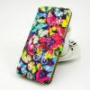 Кожен калъф Flip тефтер Flexi със стойка за Huawei Ascend P8 Lite / Huawei P8 Lite - многоцветни пеперуди / брокат