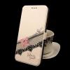 Кожен калъф Flip тефтер Flexi със стойка за Samsung Galaxy S6 G920 - бял / розова панделка / Victoria`s Secret