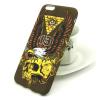 Луксозен силиконов калъф / гръб / TPU за Apple iPhone 6 / iPhone 6S - кафяв / орел / череп