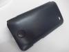 Ултра тънък кожен калъф Flip тефтер за HTC Desire 300 - тъмно син