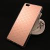 Луксозен твърд гръб със силиконов кант и камъни Anyland за Huawei Ascend P8 Lite / Huawei P8 Lite - Rose Gold / ромбове