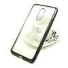Луксозен силиконов калъф / гръб / TPU за Samsung Galaxy J7 2017 J730 - прозрачен / черен кант