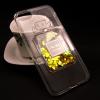 Луксозен силиконов калъф / гръб / TPU 3D за Apple iPhone 7 Plus - прозрачен / парфюм / златисти сърца