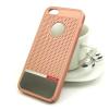 Луксозен твърд гръб UNUK за Apple iPhone 5 / iPhone 5S / iPhone SE - Rose Gold / точки / сив карбон