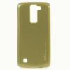 Силиконов калъф / гръб / TPU MERCURY i-Jelly Case Metallic Finish за LG K10 - златист