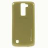 Силиконов калъф / гръб / TPU MERCURY i-Jelly Case Metallic Finish за LG K10 - златист