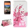 Кожен калъф Flip тефтер със стойка за HTC Desire 620 – Peach Blossom