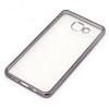 Луксозен твърд гръб за Samsung Galaxy A5 2016 A510 - прозрачен / сив кант