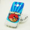 Луксозен ултра тънък силиконов калъф / гръб / TPU Ultra Thin за Samsung Galaxy J5 J500 - синьо райе / Angry Birds