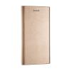 Кожен калъф Bravo Book със стойка за Huawei P Smart - златист / Flexi