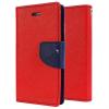 Луксозен кожен калъф Flip тефтер Mercury GOOSPERY Fancy Diary със стойка за LG K4 2017 - червен