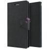 Луксозен кожен калъф Flip тефтер със стойка MERCURY Fancy Diary за Lenovo Moto G5 Plus - черен