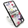 Луксозен силиконов калъф / гръб / TPU с камъни и панделки за Huawei P10 Lite - Happy Valentine`s Day