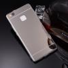 Луксозен силиконов калъф / гръб / TPU за Huawei P9 Lite -  тъмно сив / огледален