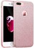 Силиконов калъф / гръб / TPU за Apple iPhone 7 Plus / iPhone 8 Plus - розов брокат