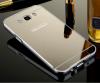 Луксозен алуминиев бъмпер с твърд гръб за Samsung Galaxy S8 G950 - сребрист / огледален