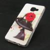 Силиконов калъф / гръб / TPU за Samsung Galaxy A5 2016 A510 -  момиче / шапка с цветя