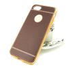 Луксозен силиконов калъф / гръб / TPU за Apple iPhone 6 / iPhone 6S - тъмно кафяв / имитиращ кожа