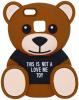 Силиконов калъф / гръб / TPU 3D за Huawei P9 - Teddy Bear / This Is Not A Love Me Toy / черен