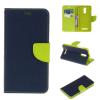 Луксозен кожен калъф Flip тефтер със стойка MERCURY Fancy Diary за Sony Xperia XA -тъмно син