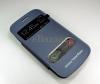 Kожен калъф Flip Cover S-View тип тефтер за Samsung Galaxy Trend Duos S7562 / S7560 / Duos 2 S7582 - тъмно син