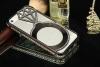 Луксозен твърд гръб FTV с камъни Swarovski за Apple iPhone 5 / iPhone 5S - черен