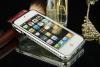 Луксозен твърд гръб FTV с камъни Swarovski за Apple iPhone 5 / iPhone 5S - сребрист