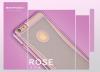 Луксозен твърд гръб / капак / MEEPHONG за Apple iPhone 6 Plus 5.5'' - прозрачен с розов кант