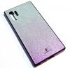 Луксозен твърд гръб Swarovski за Samsung Galaxy Note 10 Plus N975 - преливащ брокат / сребристо и лилаво