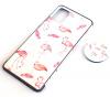 Луксозен силиконов калъф / гръб / TPU RUBY с Popsocket за Samsung Galaxy A71 - Pink Flamingo