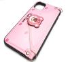 Луксозен силиконов гръб с джоб за Apple iPhone 11 6.1'' - розов / Pink Bear